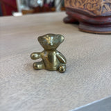 Vintage Small Brass Teddy Bear