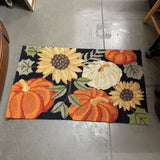 Fall Pumpkin&Flower Rug