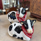Vintage Cow Salt & Pepper