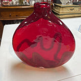 Red Art Glass Vase