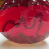 Red Art Glass Vase