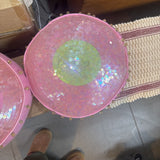 Pink Sequin Round Pillow