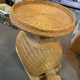 Wicker Turtle Side Table