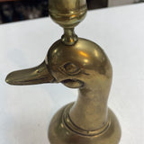 Vintage Brass Duck Candlestick