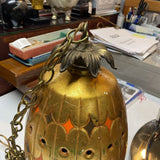 Vintage Gold Pineapple Pendant Lamp