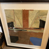 Signed Mark Ota Abstract Modern Mixed Media Art