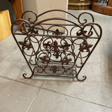 Wrought Iron Scroll Magazine Holder