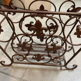 Wrought Iron Scroll Magazine Holder