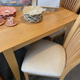 Custom Made Wood Dining Tablew/1 Leaf w/4 Chairs