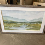 Large Framed Landscape Watercolor Print