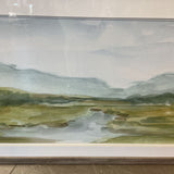 Large Framed Landscape Watercolor Print