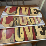 Live Laugh Love Art-Set of 3