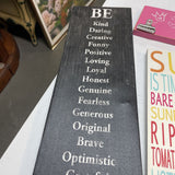 Canvas "BE" Art