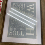 Bathroom "Wash Hands" Art