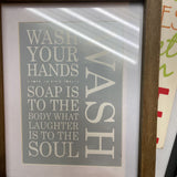 Bathroom "Wash Hands" Art