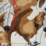 Framed Cross-Stitch Horse Image