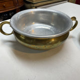 Vintage Brass Urli Bowl w/Silver Inside Bowl