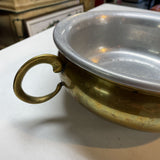 Vintage Brass Urli Bowl w/Silver Inside Bowl