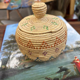 Eskimo Grass Coil Basket with LId