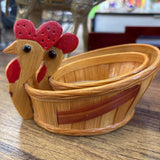 Vintage Woven Chicken Baskets (set of 2)