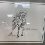 Original Sketch "Warrior Horse #8" By Chidester
