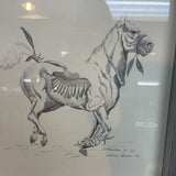 Original Sketch "Warrior Horse #5" By Chidester