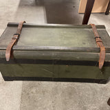 Vintage Military Like Trunk w/Leather Straps