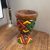 Hand-Carved African Wood Tribal Planter/Bowl