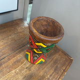 Hand-Carved African Wood Tribal Planter/Bowl