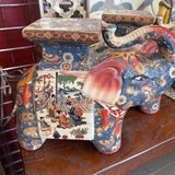 Japanese Porcelain Satsuma Style Elephant Figurines