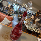 Vintage Carafe - red + clear Crystal