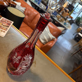 Vintage Carafe - red + clear Crystal
