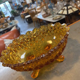 Amber Footed Bowl
