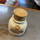 Pottery Pill Bottle w Cork