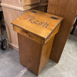 Wood Vintage Trash Can
