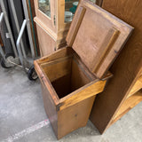 Wood Vintage Trash Can