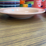 Fiesta Ware Peach Shallow Serving Bowl