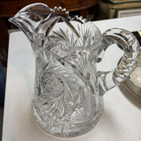 Vintage American Brilliant Cut Glass Pitcher
