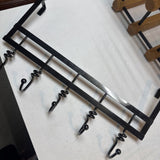 Black Metal Over the Door Hook Rack
