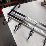 Black Metal Over the Door Hook Rack