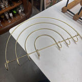 Gold Metal Arched Small Item Hook Rack