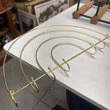 Gold Metal Arched Small Item Hook Rack