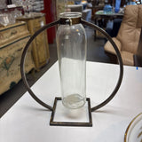 Metal and Glass Rustic Bottle Vase