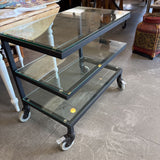 Rolling Metal/Glass Utility Cart