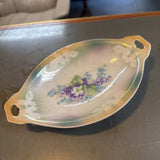 Vintage Oval Bavarian Hand-Painted Dish