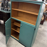 Vintage Painted Cabinet/Hutch w @ Doors & 2 Shelves