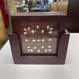Set of 4 Coasters in Holder
