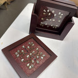 Set of 4 Coasters in Holder