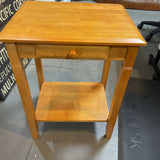 Wood Side Table w/Drawer