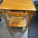Wood Side Table w/Drawer